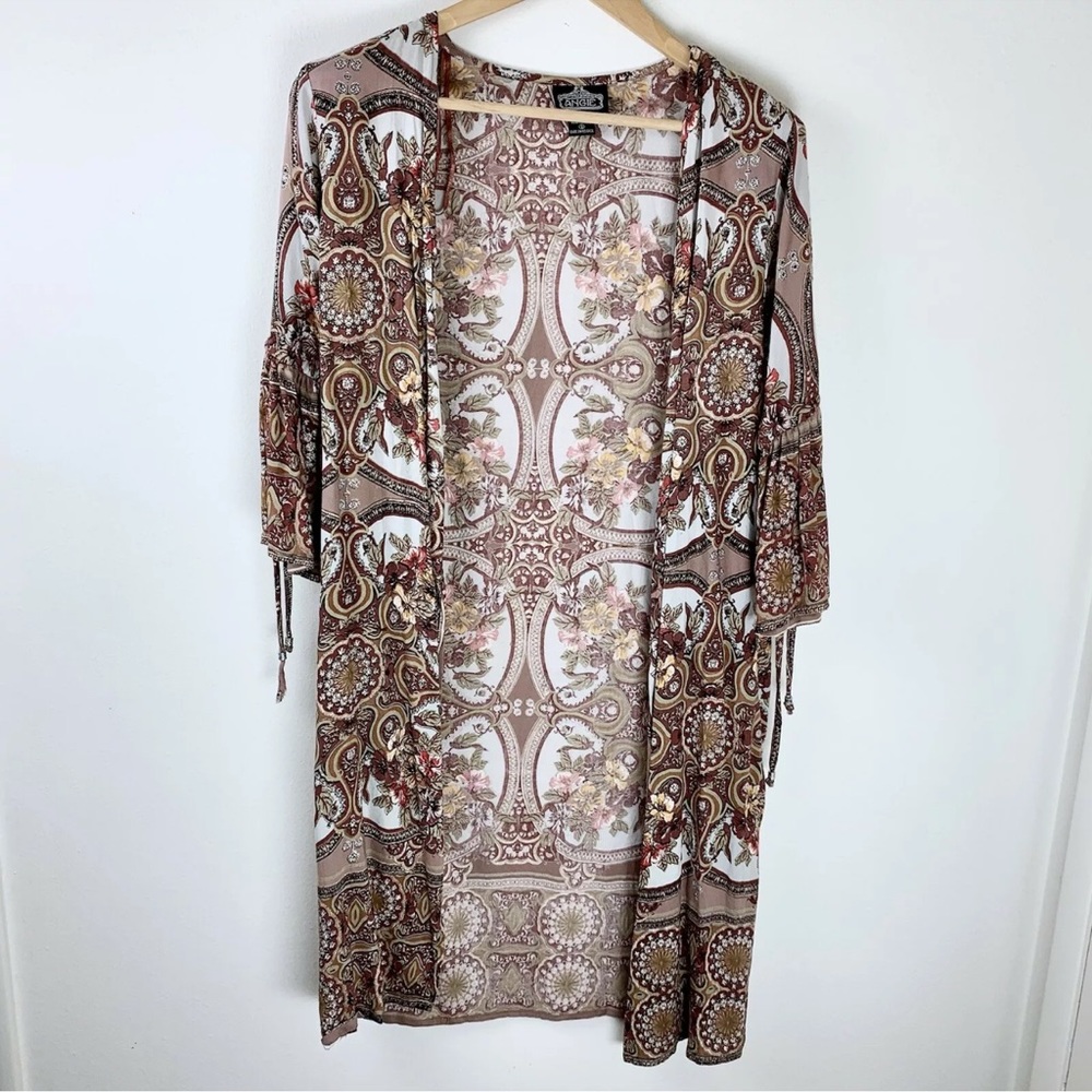 Angie Paisley Floral Open Kimono